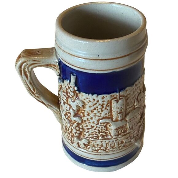 Vtg German Beer Stein LORELEY- 4 3/4” tall-HANDPAINTED No Lid - Picture 3 of 11